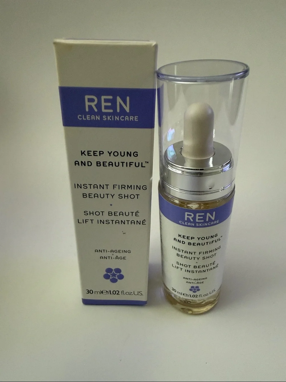 Ren Clean Skincare Keep Young & Beautiful Instant Firming Beauty Shot NIB